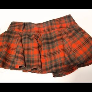 3/$10 Orange plaid Mini Skirt